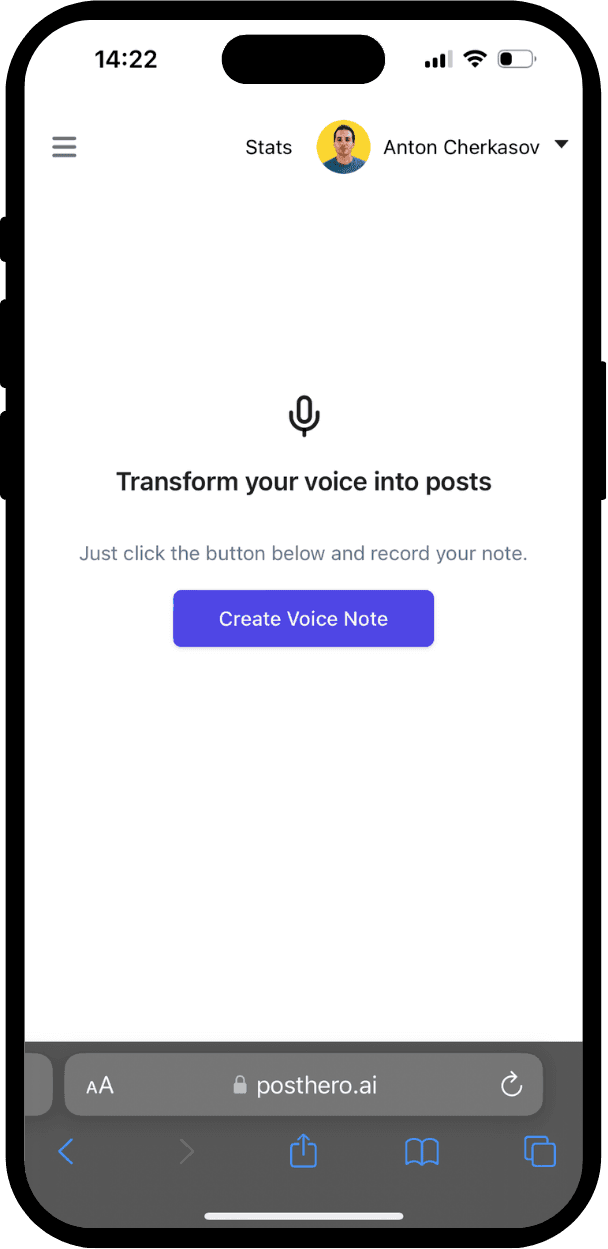 Voice notes feature