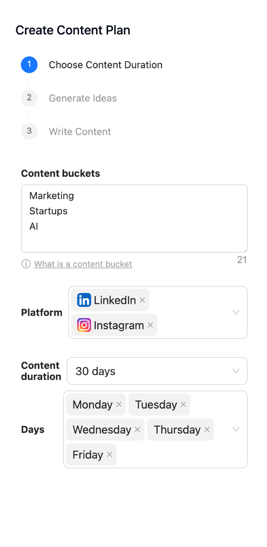 Create monthly content in 5 minutes
